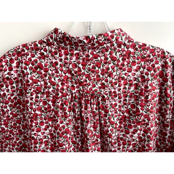 J Crew Sz XXL Amelia Mini Dress Liberty Print Cotton Casual Preppy Cruise Comfy - Picture 11 of 15